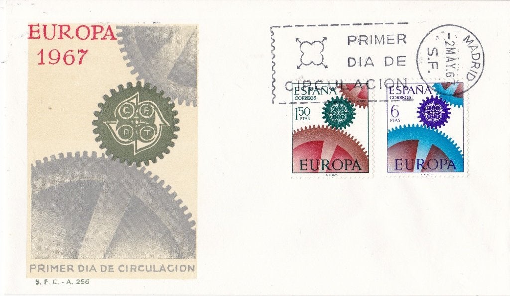 Europa/CEPT – FDC - 1967 – Spanje, Ophalen of Verzenden, Onbeschreven, Europa