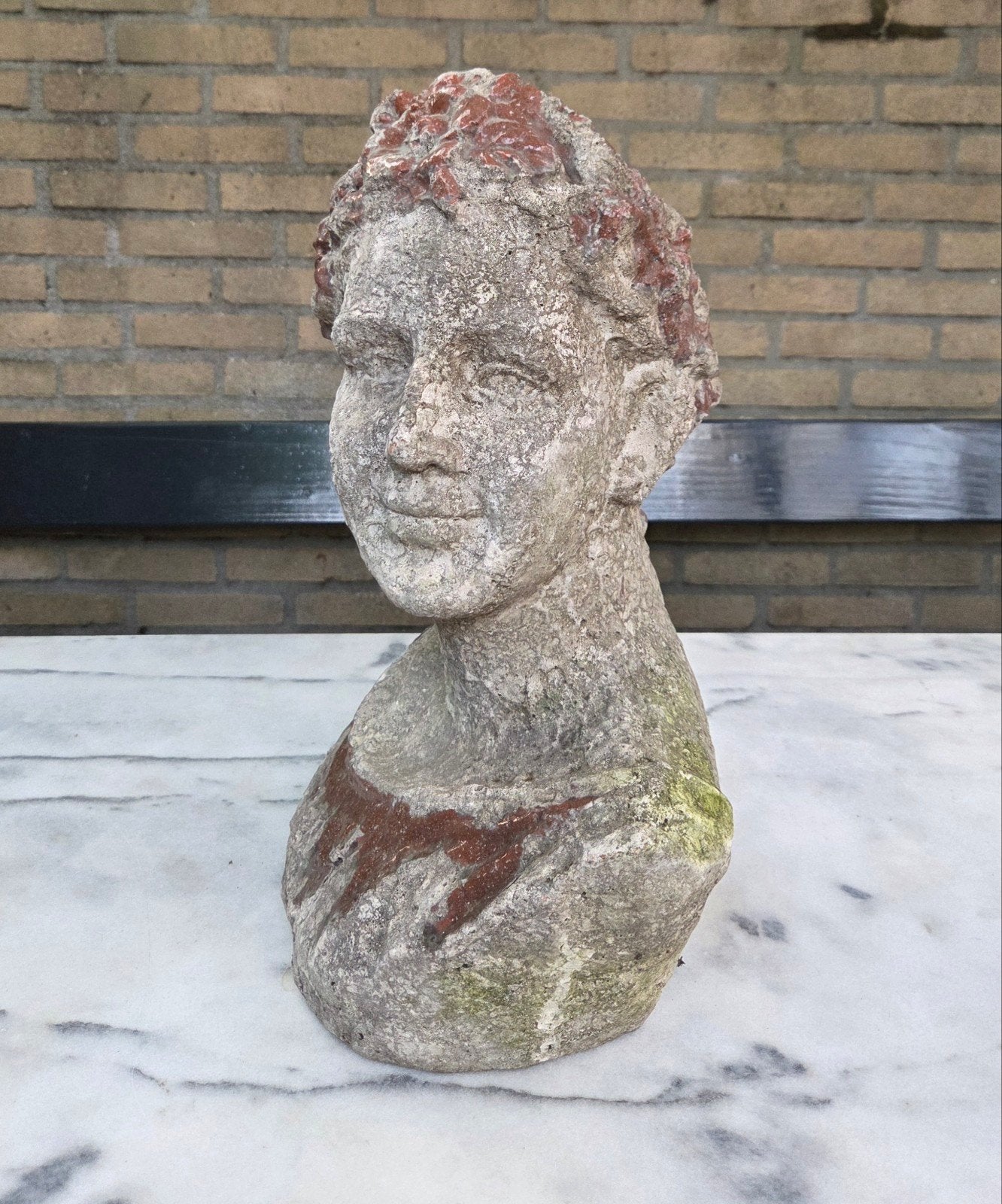 Prachtige PTMD Buste – Stoer & Landelijk Steenbeeld (44 cm), Tuin en Terras, Ophalen, Mensenbeeld