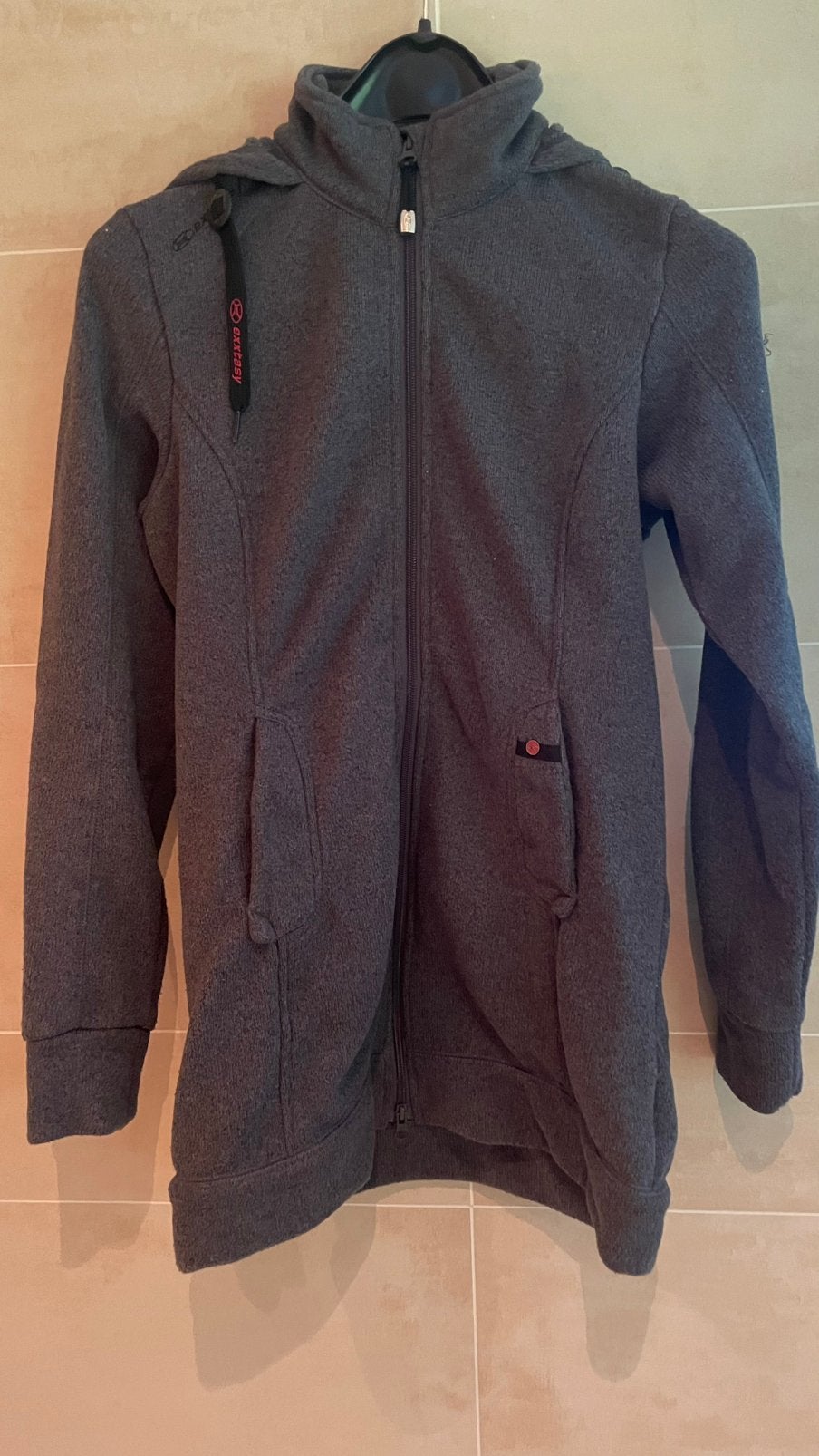 EXXTASY muis grijs dames vest maat 38 half lang met rits, Verzenden, Zo goed als nieuw, Maat 38/40 (M)