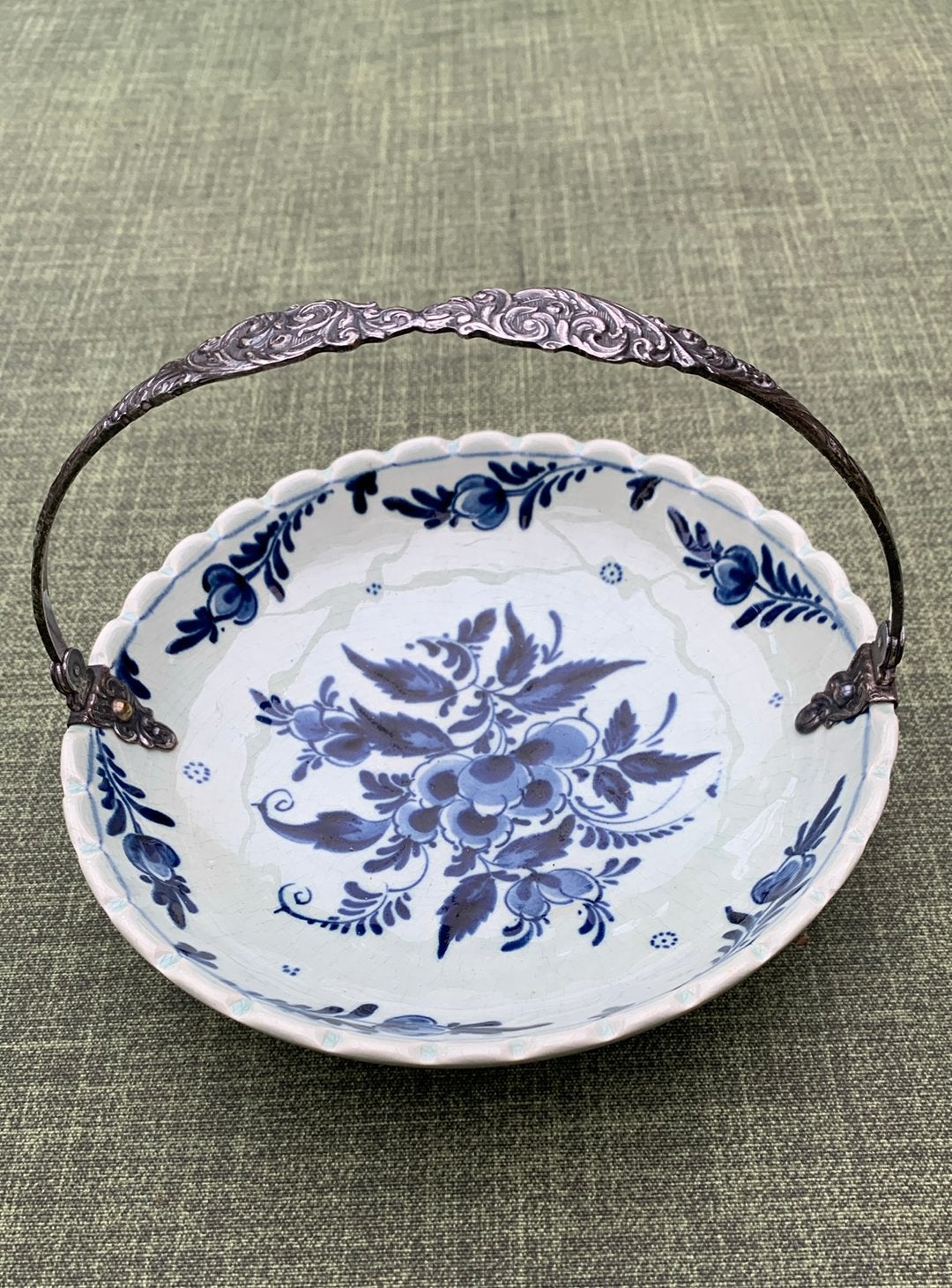 Vintage Delfts Blauwe bonbon schaal, Ophalen of Verzenden