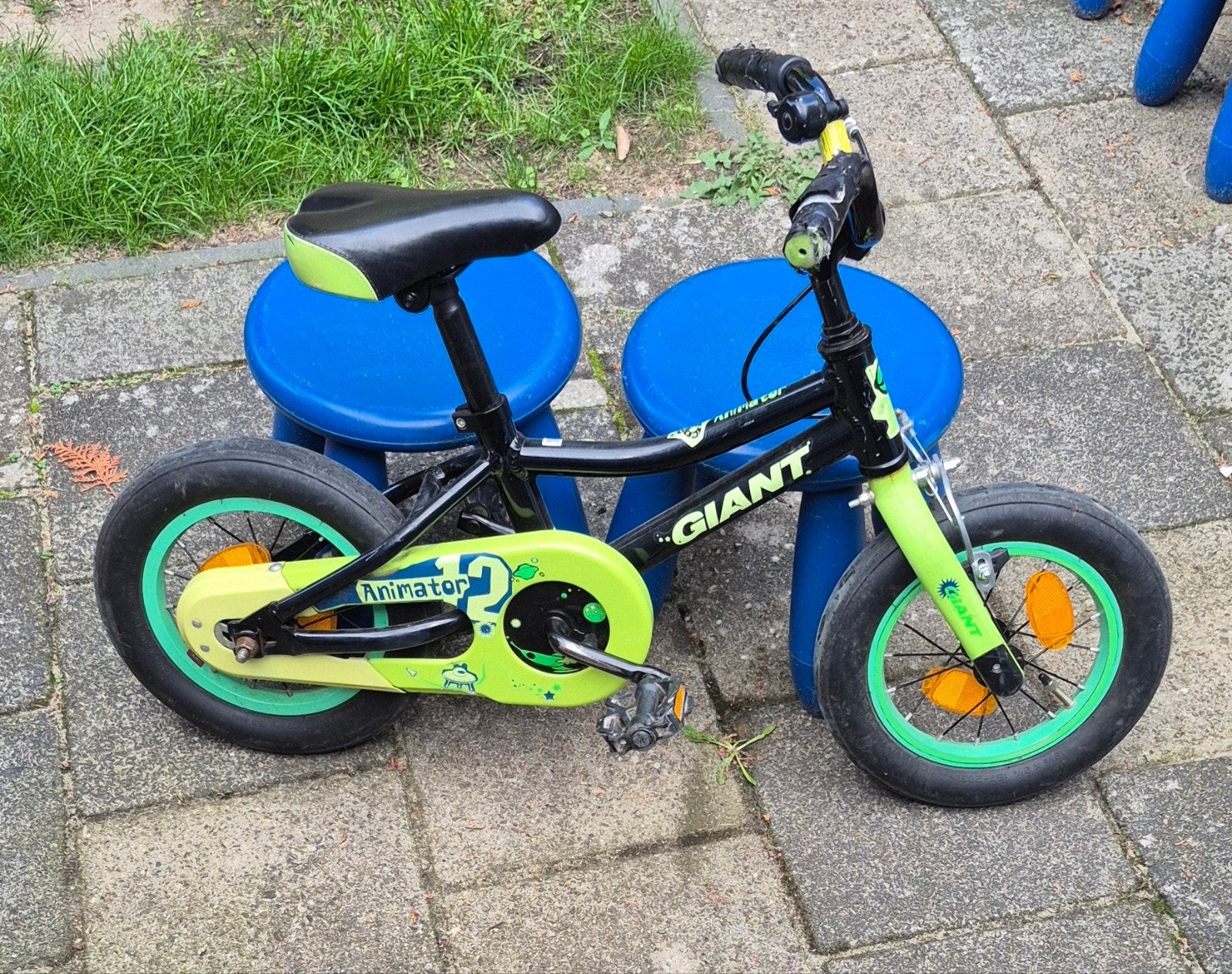 Giant Animator 12 inch kinderfiets, Fietsen en Brommers, Ophalen, Terugtraprem, Zijwieltjes, Gebruikt