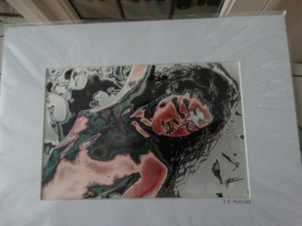 jean paul nacivet pigment print bertha gesigneerd, Antiek en Kunst, 2000 tot heden, Overige technieken, Portret, Ophalen of Verzenden