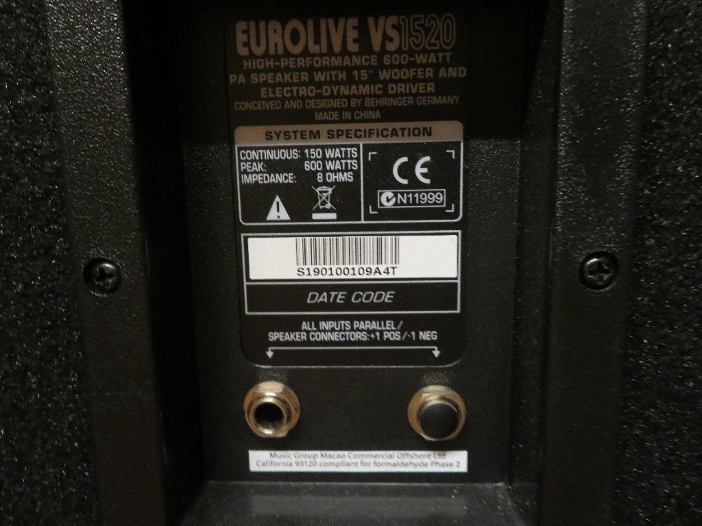 Behringer Eurolive VS1520 | Pawn Eindhoven, Ophalen, Gebruikt, Overige merken