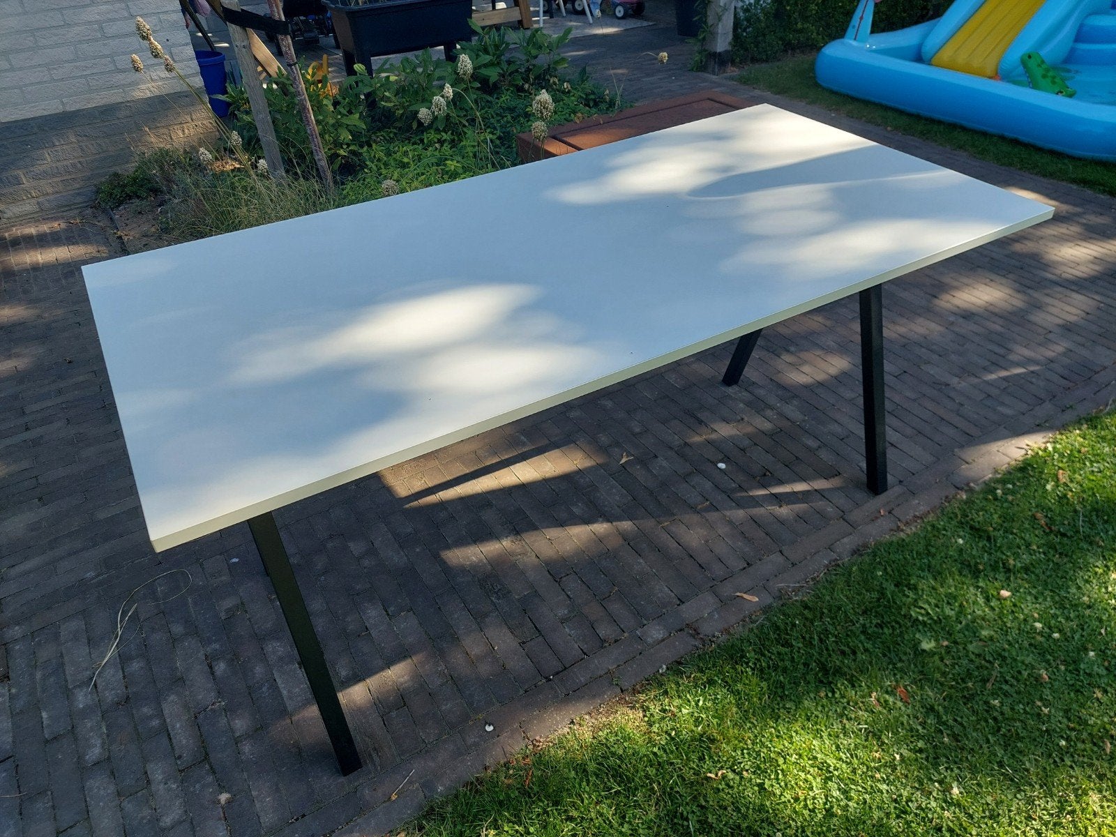 Ikea Trotten bureau wit 160x80 cm, Ophalen, 160 cm, Zo goed als nieuw, 80 cm