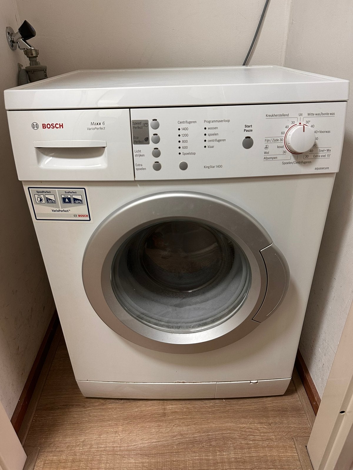 Bosch Wasmachine Maxx 6 VarioPerfect, Witgoed en Apparatuur, Ophalen, Zo goed als nieuw, 85 tot 90 cm, 1200 tot 1600 toeren