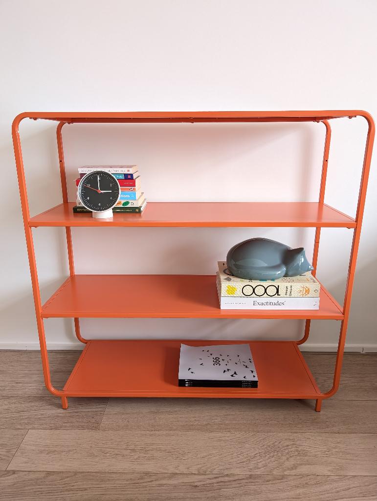 Ezra wandkast oranje Karwei, Ophalen, Met plank(en), Zo goed als nieuw, Minder dan 150 cm
