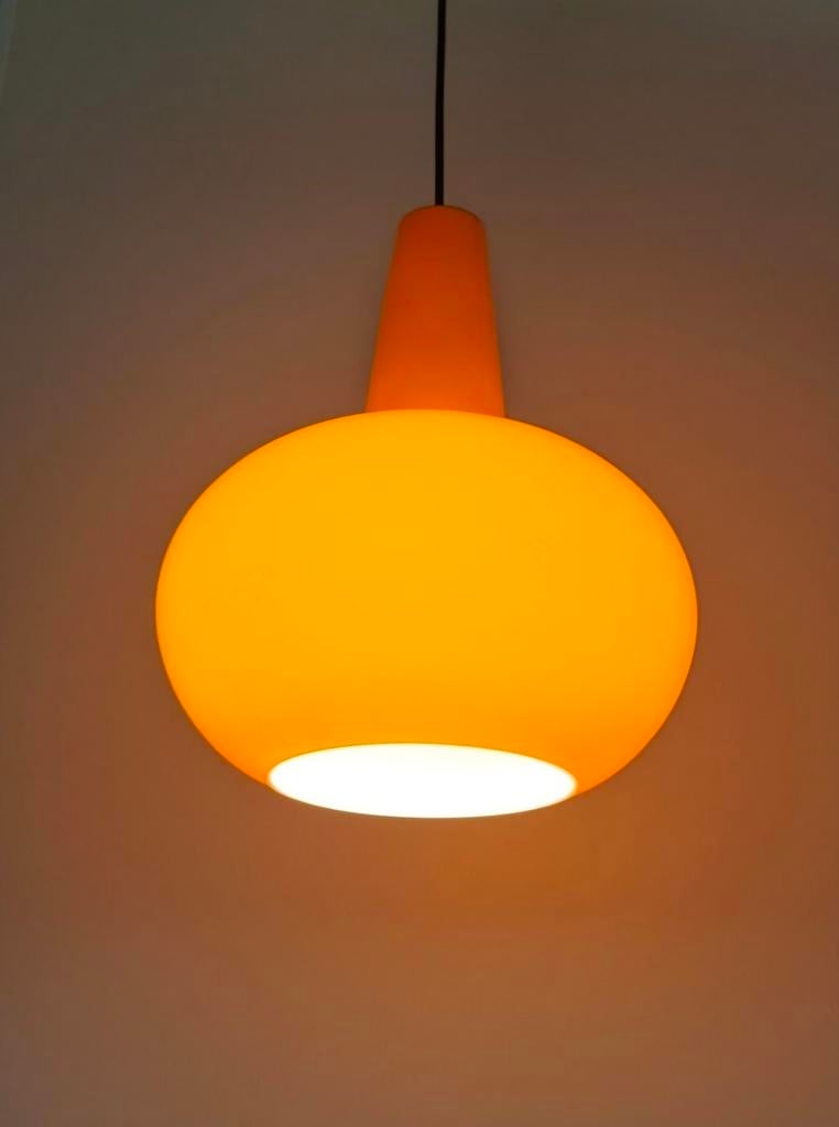 Massimo Vignelli Venini Hanglamp Oranje Glas, Huis en Inrichting, Italie, VENINI, Ophalen of Verzenden, Venini@outlook.com