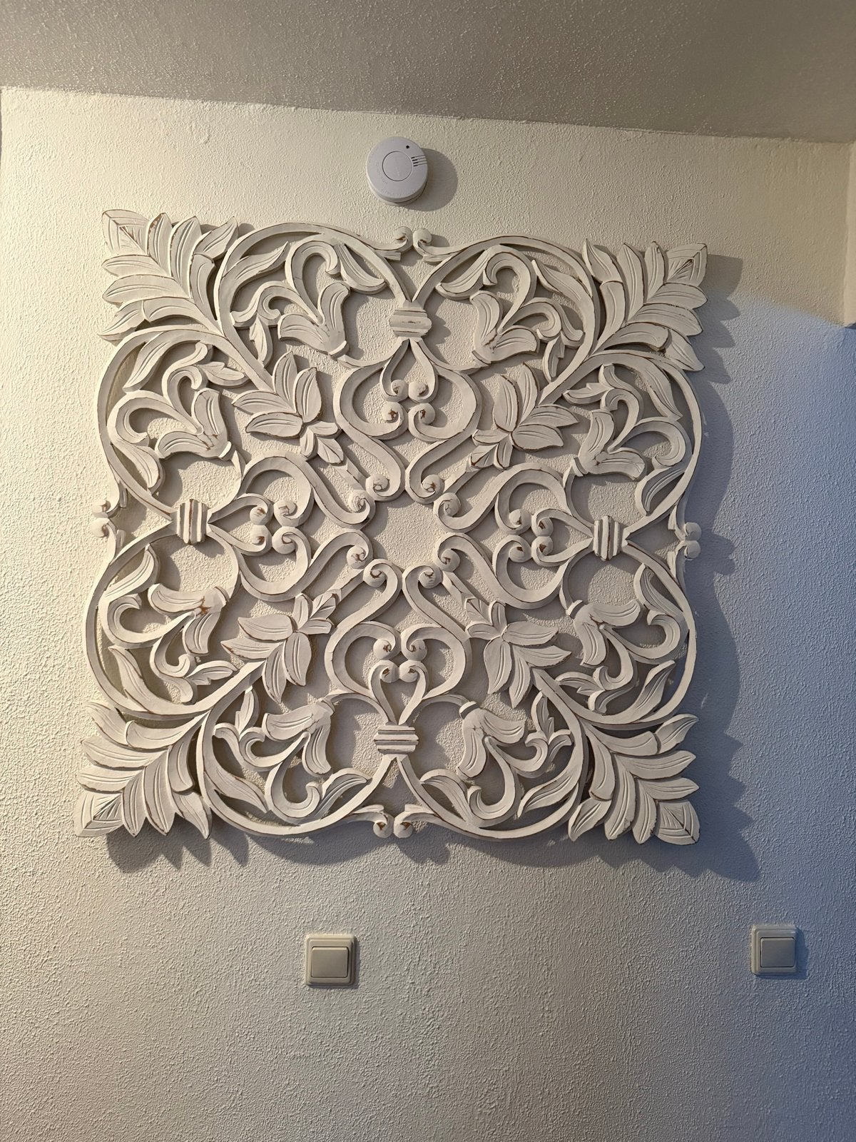 Decoratief Wandpaneel - 99x99 cm - Houtsnijwerk, Ophalen, Gebruikt, Hout, Klassiek