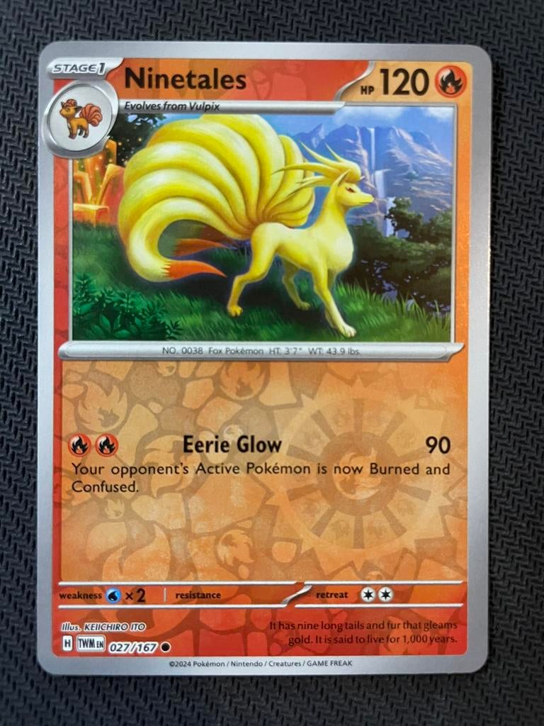 Ninetales 027/167 Reverse Holo Twilight Masquerade Packfresh, Ophalen of Verzenden, Zo goed als nieuw