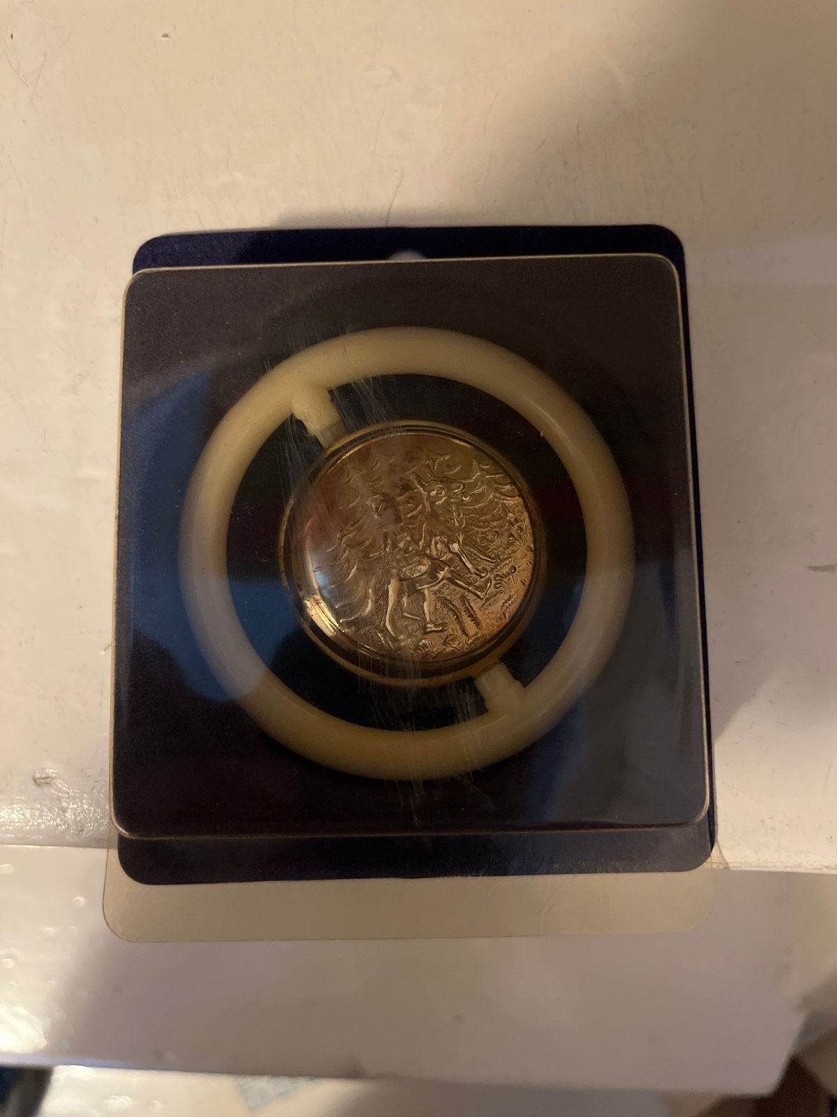 Vintage rammelaar met bijtring uitgave Spar, Ophalen of Verzenden, Nieuw, Gebruiksvoorwerp