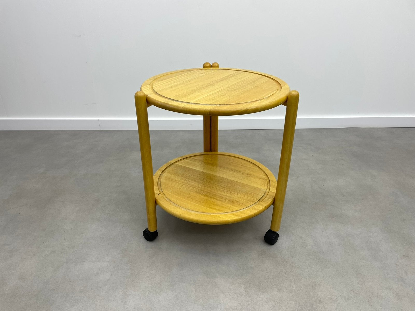 Vintage Deense trolley Jens Harald Quistgaard, jaren 70, Ophalen, Minder dan 55 cm, Rond, Zo goed als nieuw