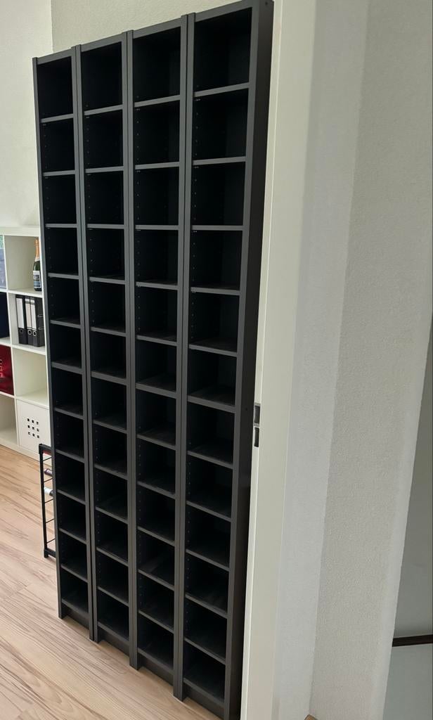 IKEA Benno CD kast 202x20x17 cm - Grijs - 4 stuks, Ophalen, 150 discs of meer, Zo goed als nieuw, Hout