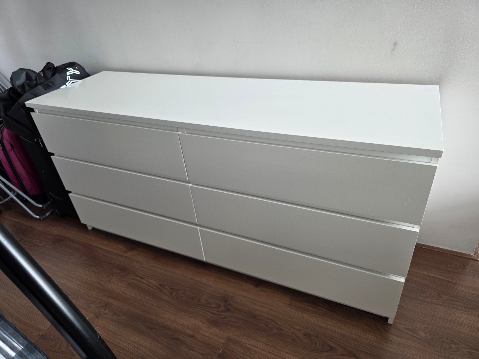 Witte ladekast 160x77x49 cm, Huis en Inrichting, Gebruikt, 5 laden of meer, 150 tot 200 cm, Ophalen of Verzenden