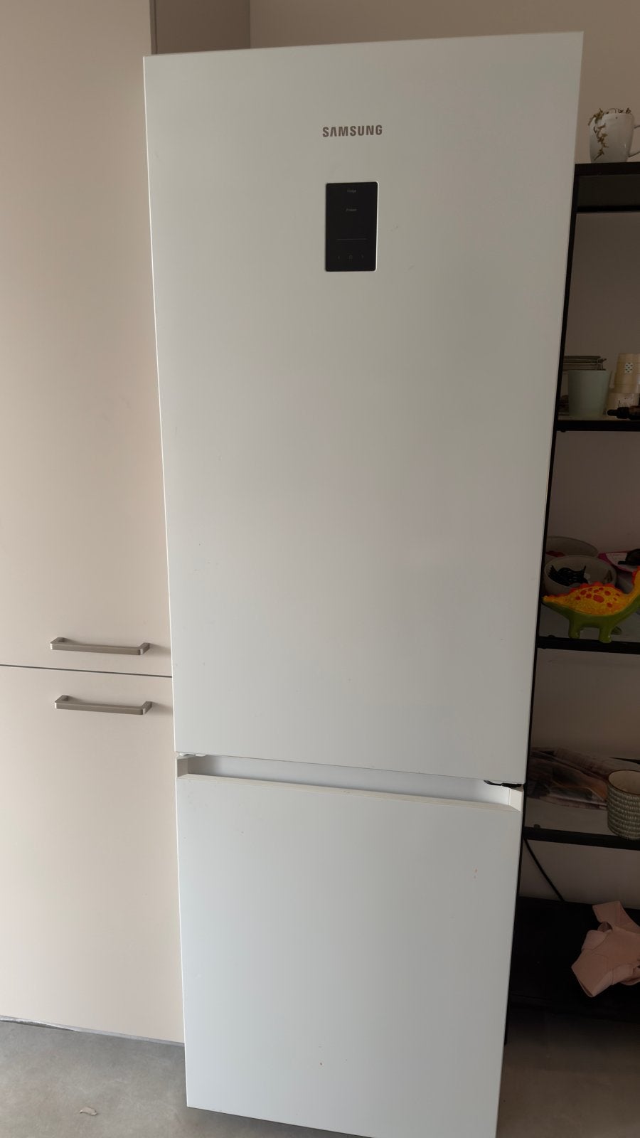 Samsung Koel-vriescombinatie - Wit, Zo goed als nieuw, Witgoed en Apparatuur, Koelkasten en IJskasten, 200 liter of meer, 60 cm of meer