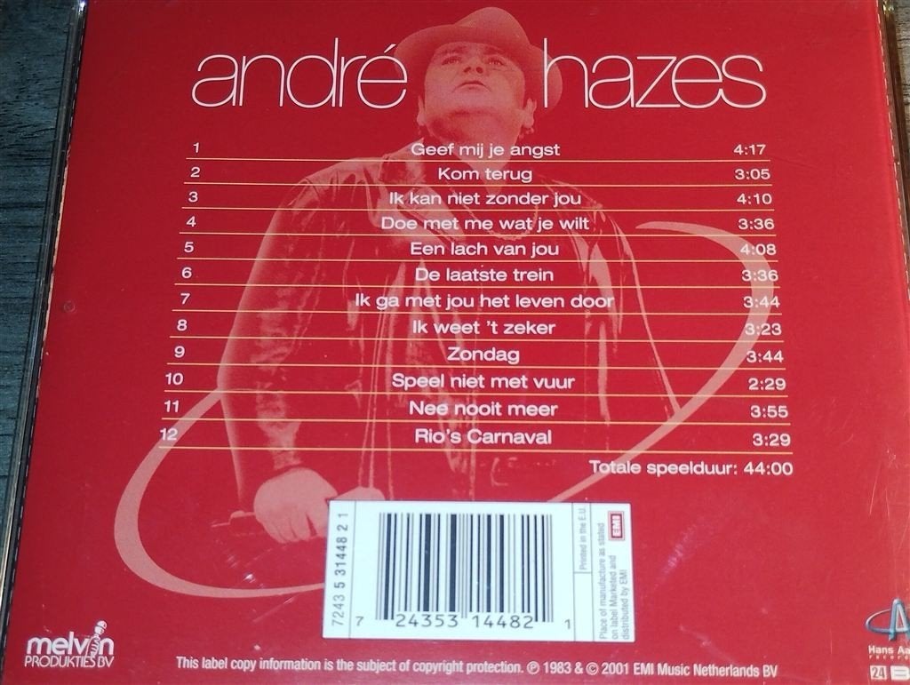 Andre Hazes - Voor Jou [24 Bit], Ophalen of Verzenden, Zo goed als nieuw, Levenslied of Smartlap
