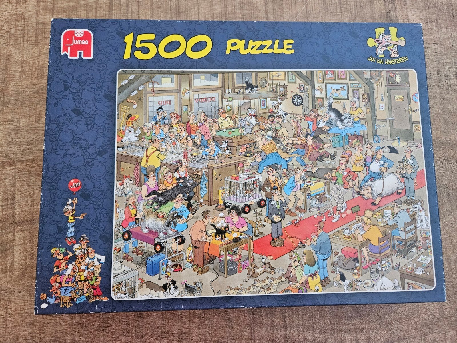 Jumbo Jan van Haasteren 1500 stukjes puzzel "de hondenshow", Hobby en Vrije tijd, Denksport en Puzzels, Ophalen, 500 t/m 1500 stukjes
