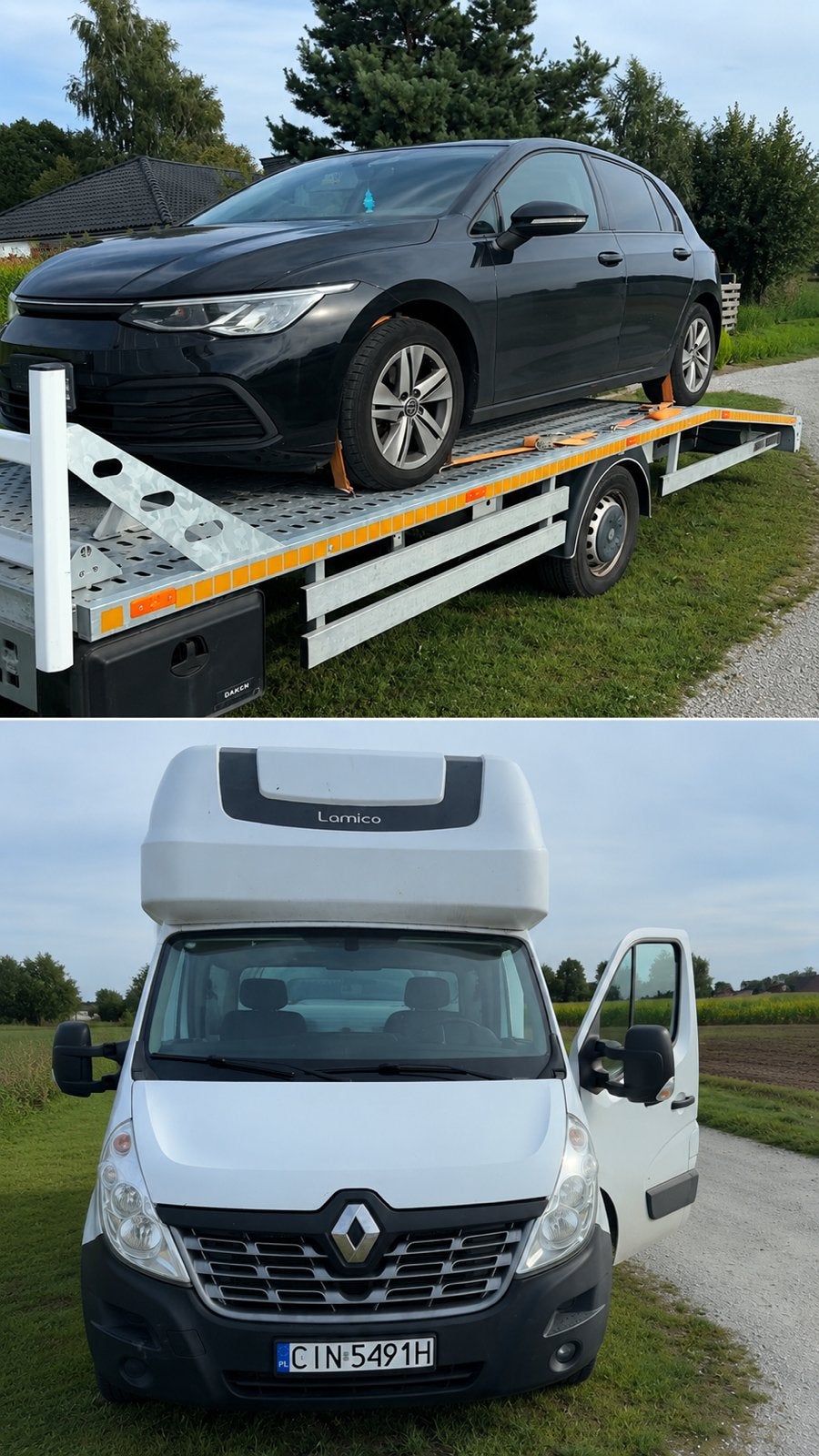 Autotransporter te huur!, Met chauffeur, Personenauto