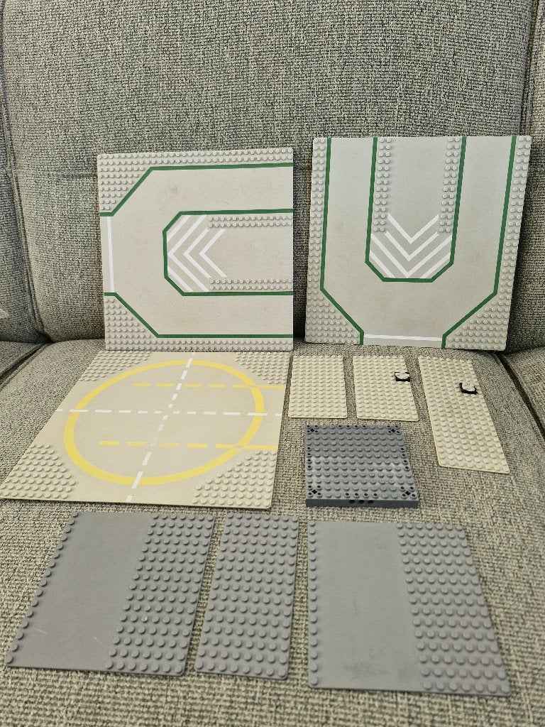 Lego grondplaat bouwplaat baseplate plaat plate set 4 grijs, Gebruikt, Overige thema's, Lego, Ophalen of Verzenden