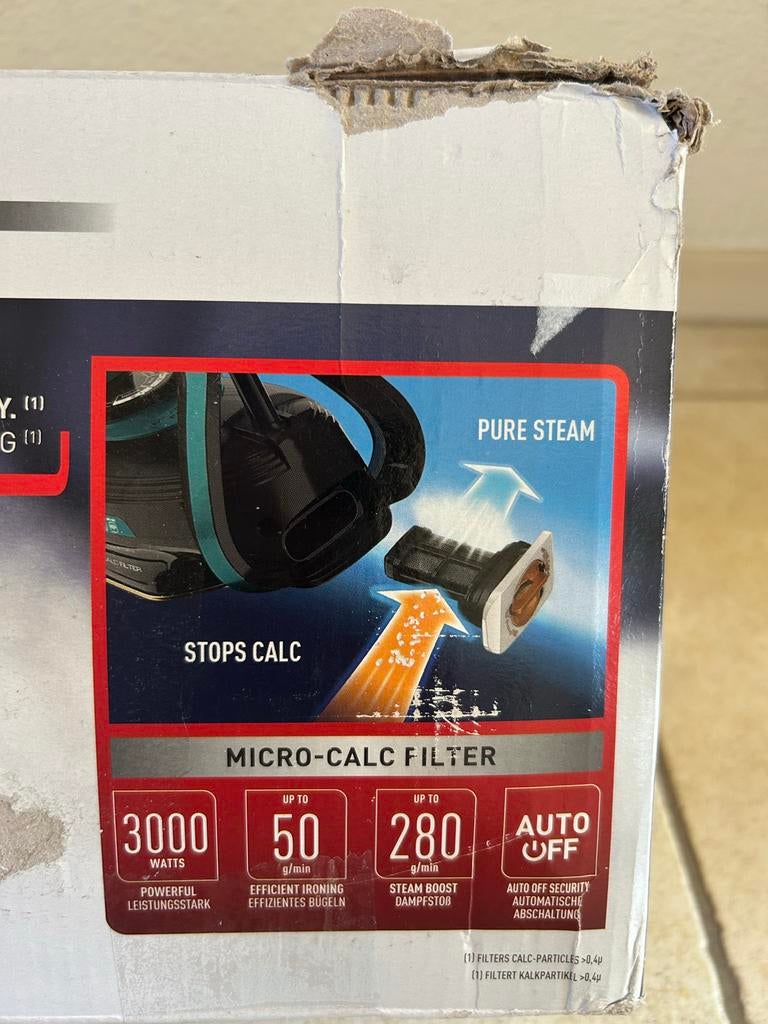 Tefal PureGliss FV8066 stoomstrijkijzer - Nieuw met kleine s, Witgoed en Apparatuur, Strijkijzers en Strijkplanken, Strijkijzer met snoer