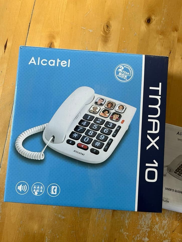 Alcatel vaste telefoon + Fysic nummerkiezer grote toetsen, Ophalen of Verzenden, Zo goed als nieuw, 1 handset