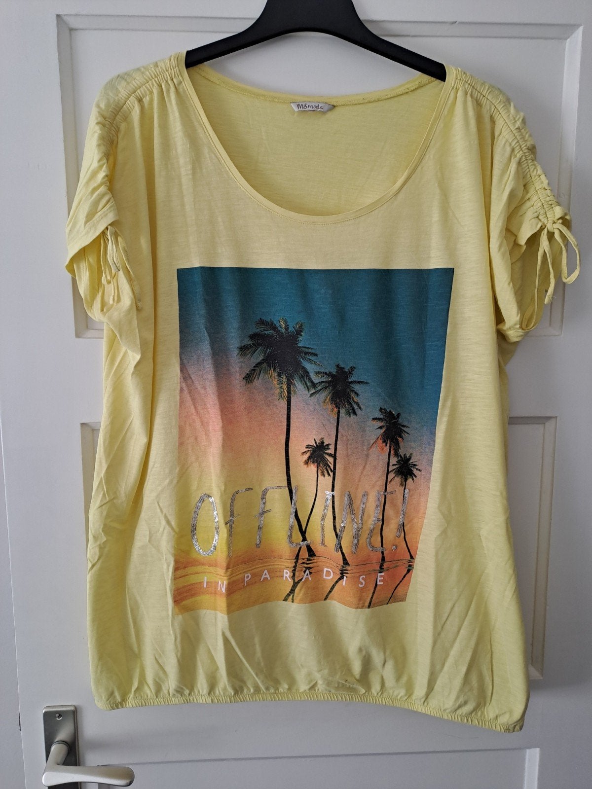 Leuk zomers shirt MS mode maat XL, Geel, Zo goed als nieuw, MS Mode, Shirt of Top