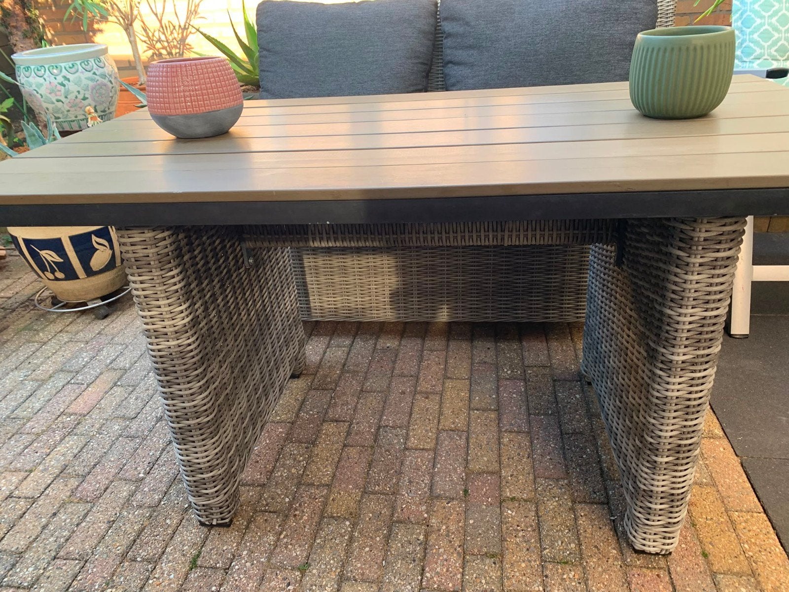 Gebruikte tuintafel, Ophalen, Gebruikt, Rechthoekig, Wicker