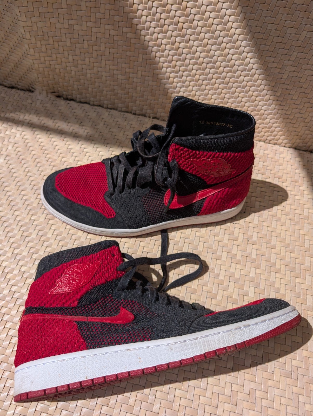 Nike Air Jordan 1 Retro High Flyknit high top zgan, Zwart, Ophalen of Verzenden, Nike Air Jordan, Sneakers of Gympen