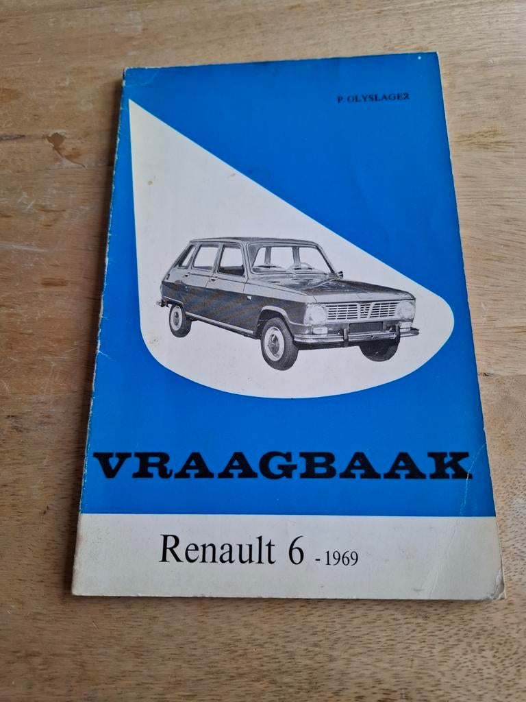 Vraagbaak Renault 6 - 1969, Ophalen of Verzenden