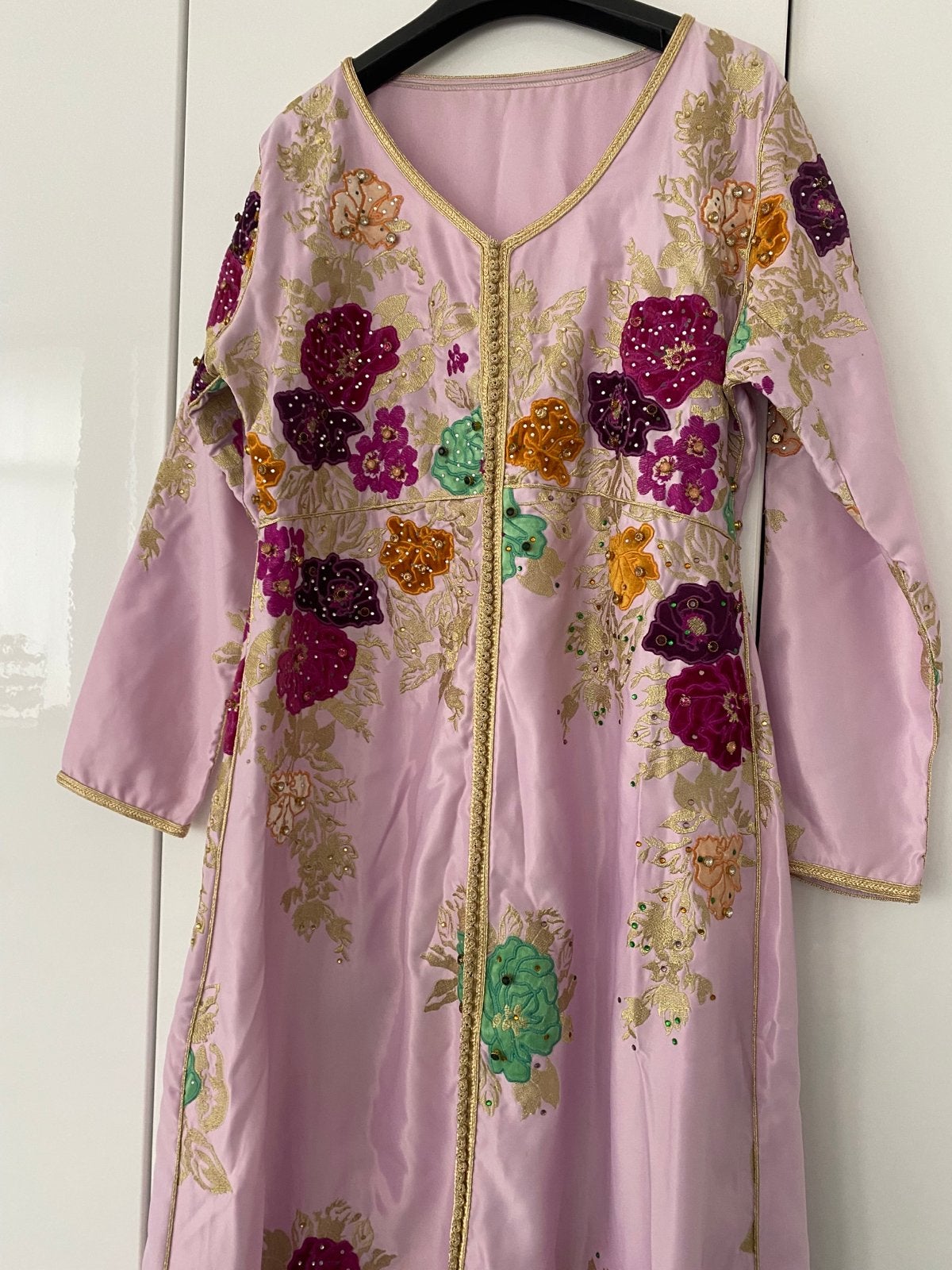 2 dezelfde Caftans Takshita voor moeder en dochter van 7, Paars, Ophalen of Verzenden, Maat 36 (S), Gedragen
