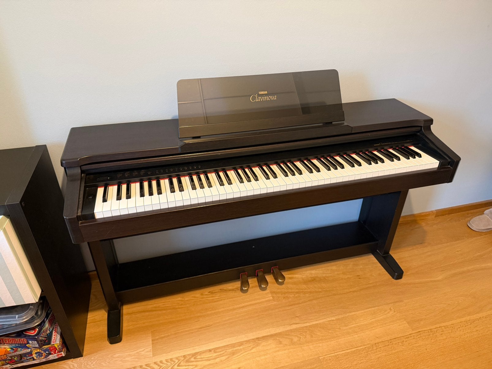 Yamaha Clavinova CLP-124 advanced wave memory AWM Stereo, Ophalen, Gebruikt, Bruin, Piano