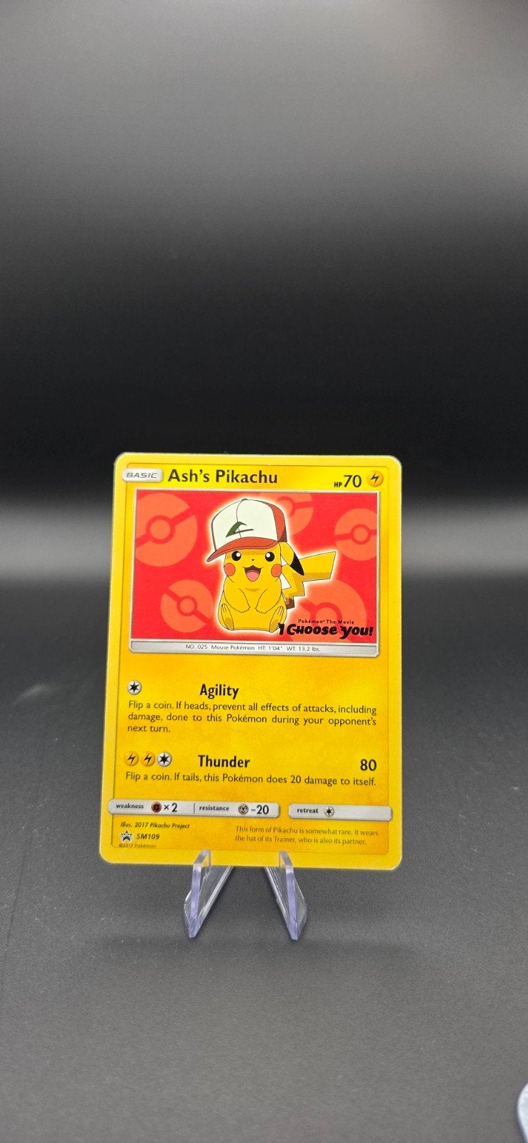 Ash's Pikachu Promo SM109 GD, Ophalen of Verzenden, Zo goed als nieuw