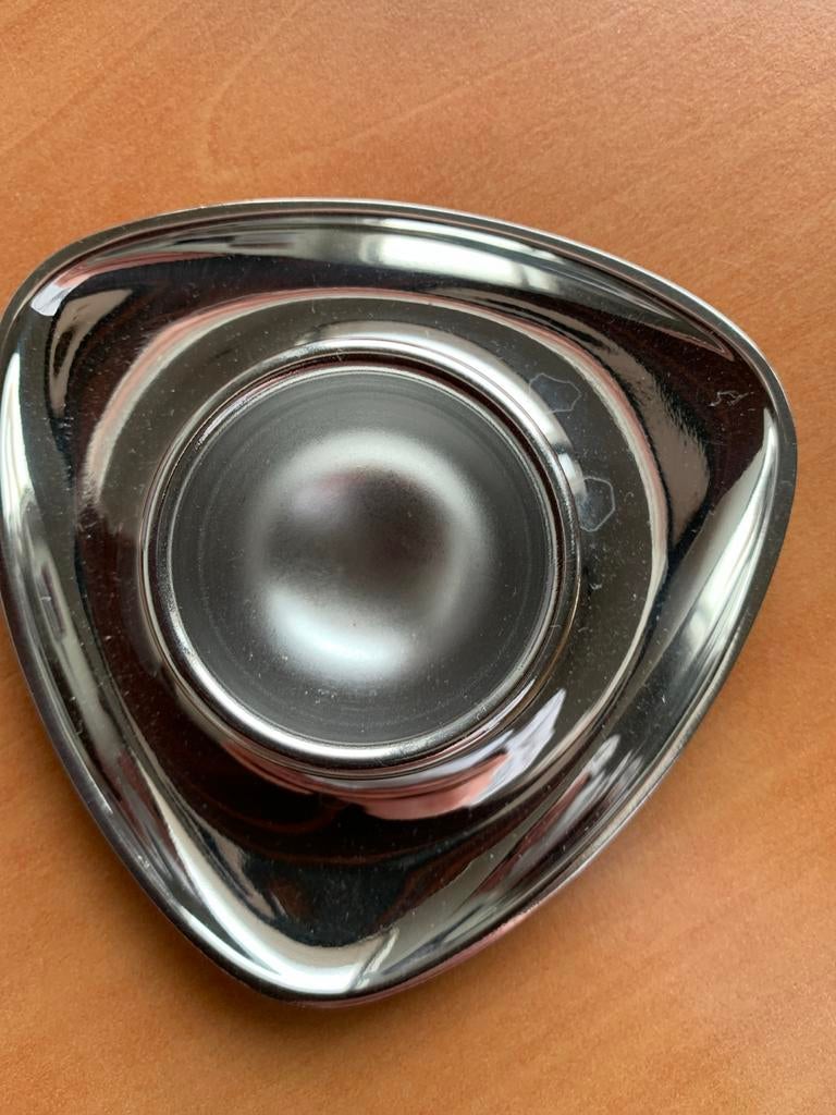 Alfra/Alessi eierdopje 18/10 RVS - Driehoekig design.12 st, Huis en Inrichting, Overige materialen, Overige typen, Ophalen of Verzenden