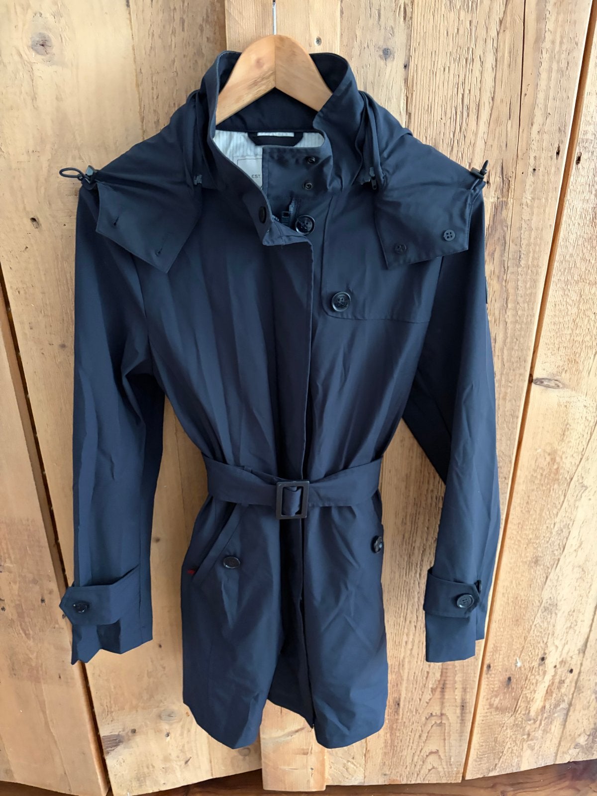 Originele Woolrich regenjas - Maat M, Ophalen of Verzenden, Zo goed als nieuw, Maat 38/40 (M), Blauw