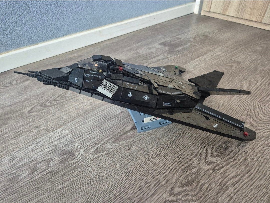 Jie Star 58058 - F-117A Nighthawk Bouwpakket Lego, Gebruikt, MOC (eigen creatie), Overige thema's, Lego