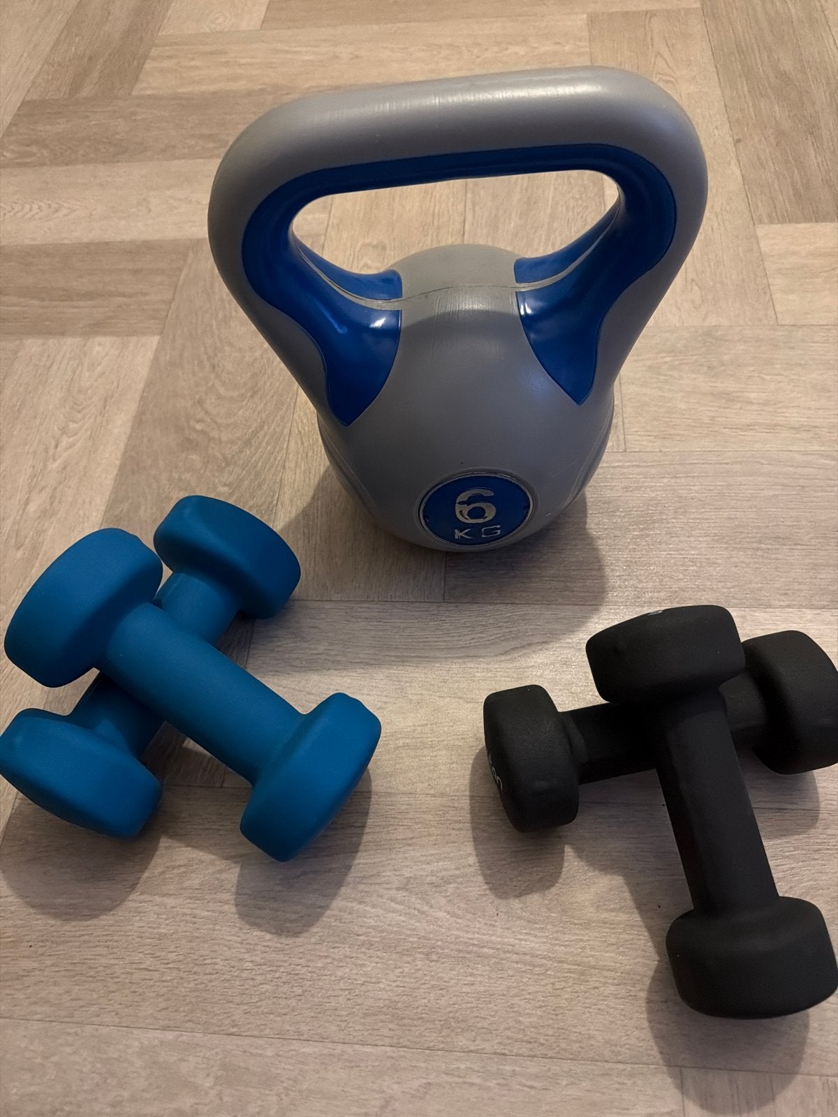Kettlebell 6kg en Dumbbells (2kg & 3kg) - Kaytan, Ophalen, Gebruikt, Armen, Dumbbell