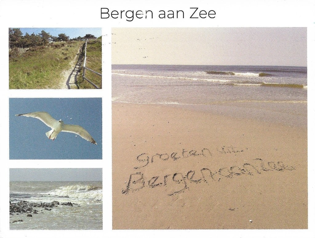 Ansichtkaart  	Bergen aan Zee	4-luik, Verzamelen, Verzenden, 1980 tot heden, Gelopen, Noord-Holland