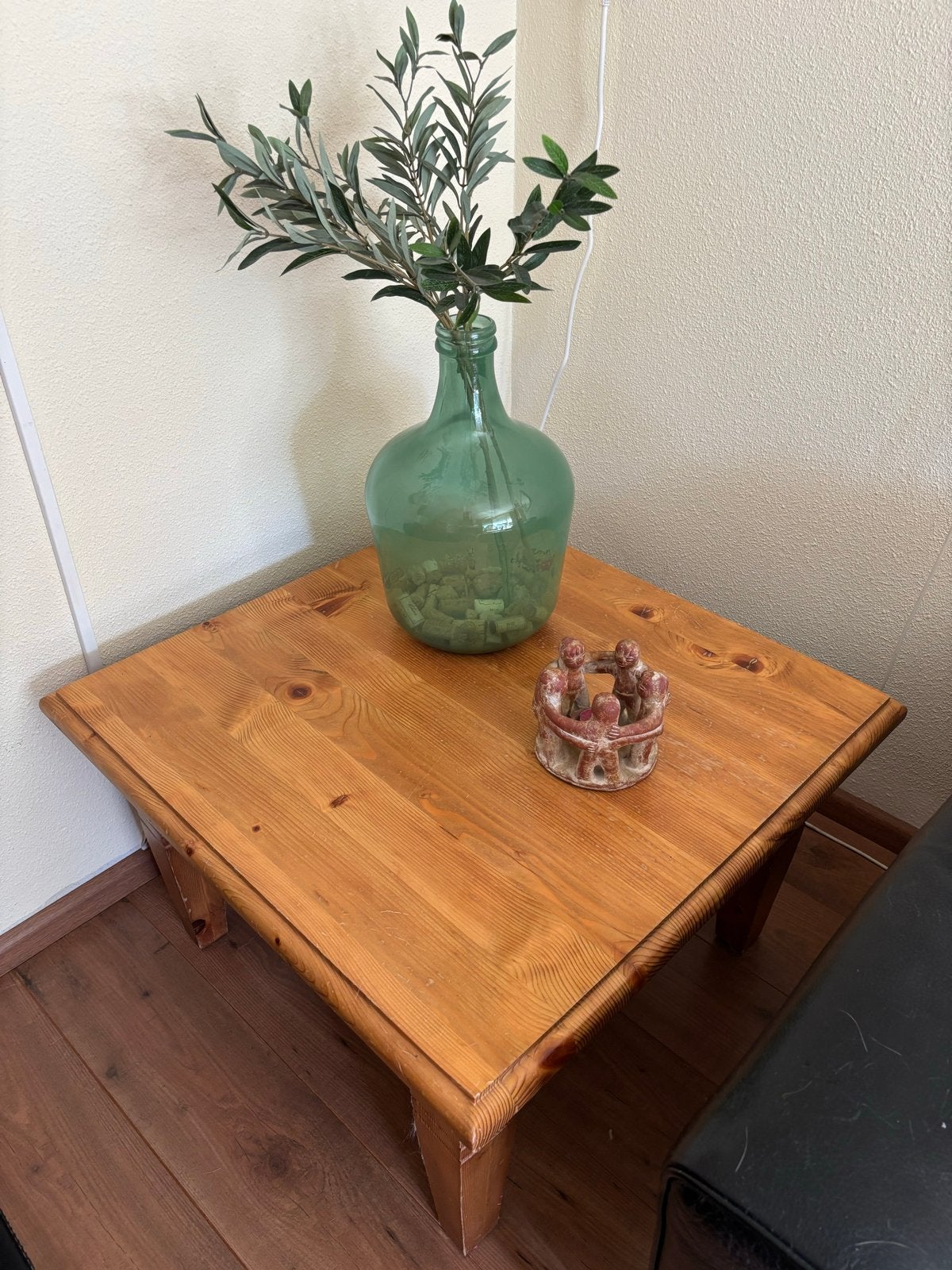Grenen salontafel of hoektafel, 76x78x46 cm, Huis en Inrichting, Tafels | Salontafels, Ophalen, Gebruikt, Vierkant, 50 tot 100 cm