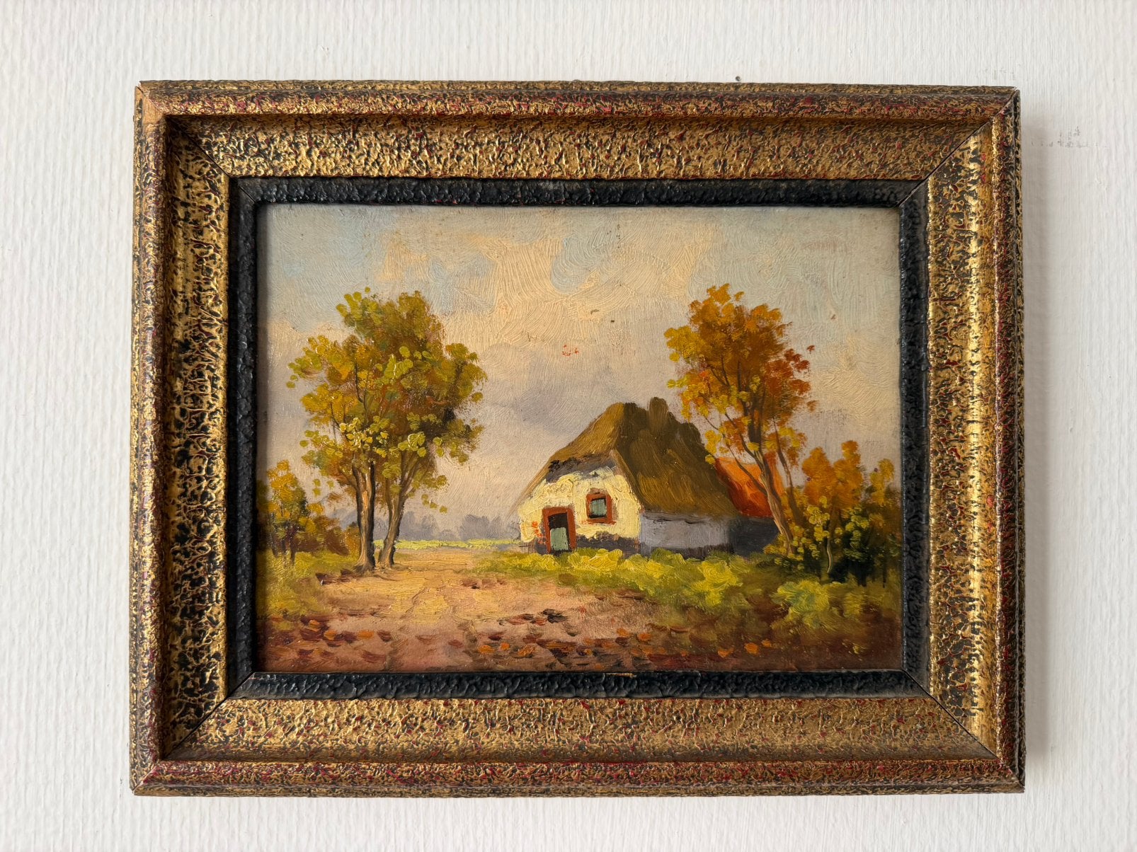 Prachtig mooi oud schilderijtje, Overige ondergronden, Impressionistisch, Ophalen of Verzenden, Landschap