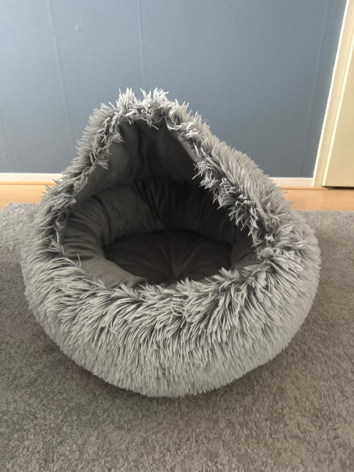 Kattenmand fluffy grijs, Dieren en Toebehoren, Kattenmanden, Ophalen, Zo goed als nieuw, Pluche