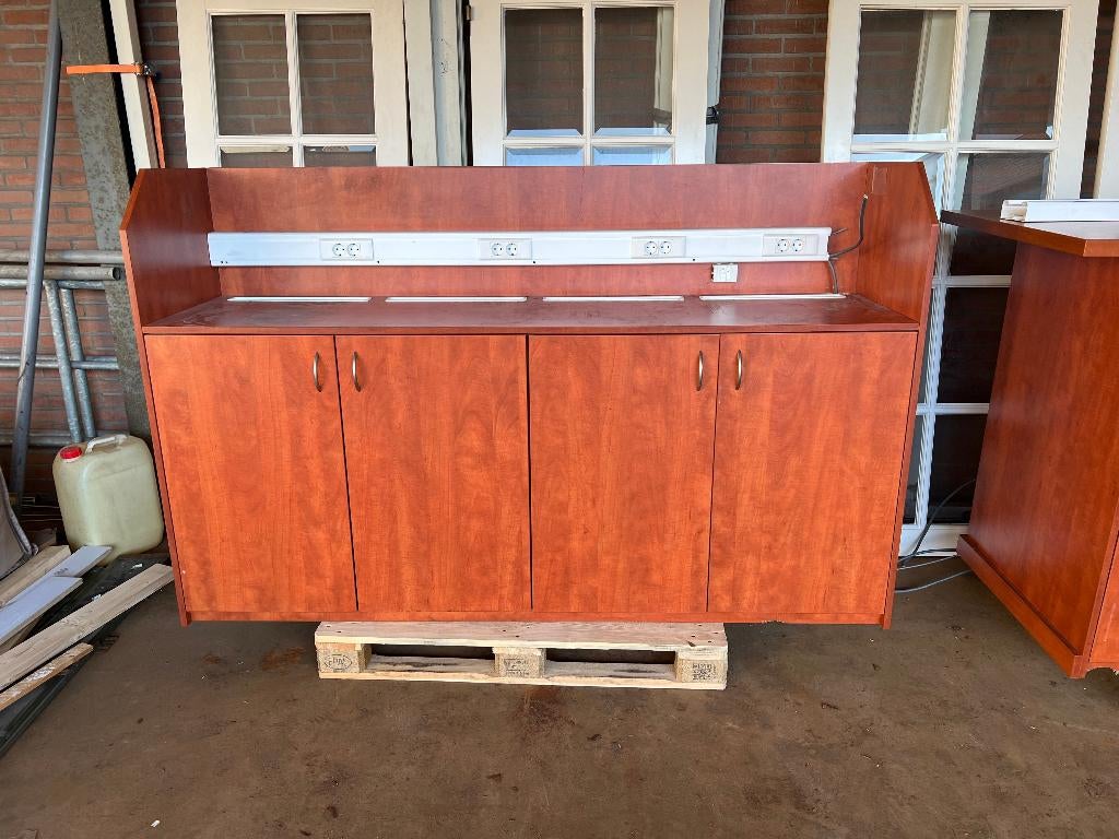 balie, Ophalen, Gebruikt, 100 tot 150 cm, Kersenhout
