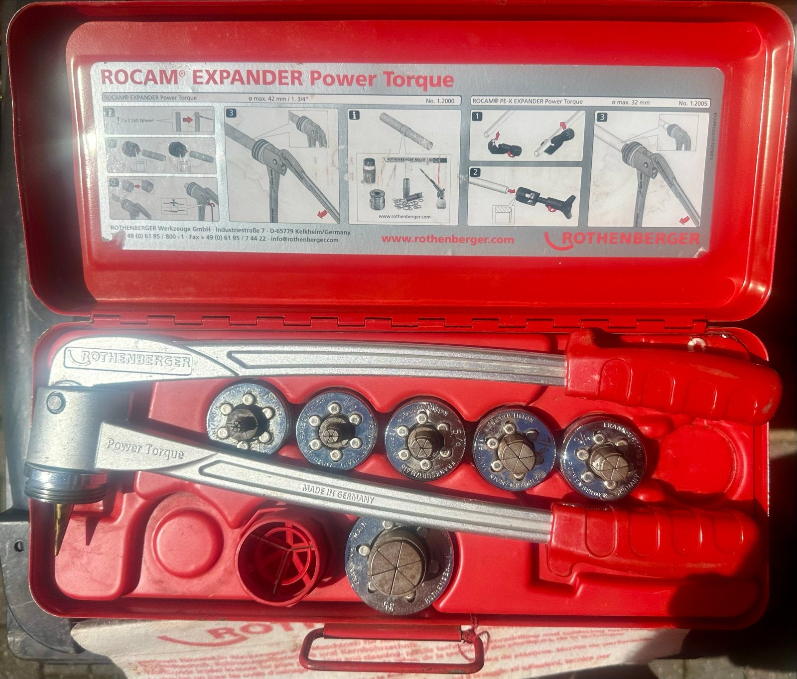 Rothenberger Rofrost Expander Power Torque Tromptang Set, Ophalen, Gebruikt