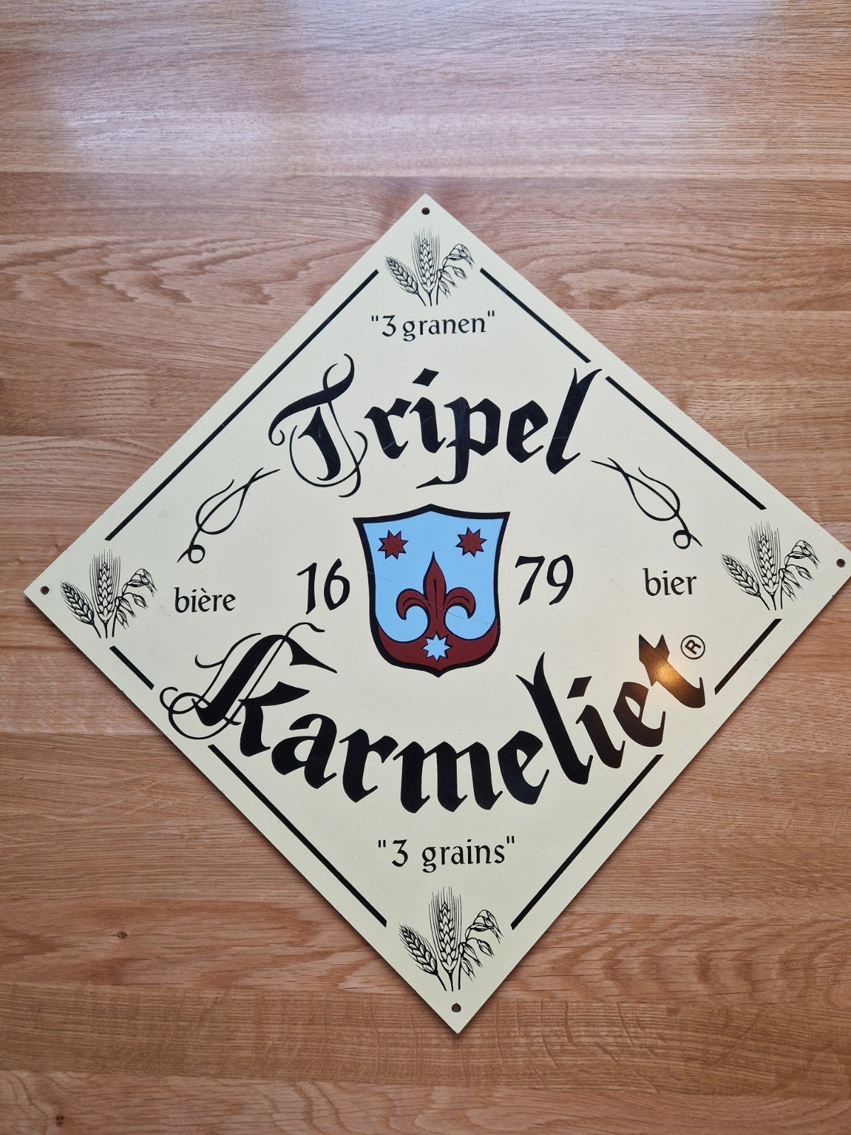 Tripel Karmeliet Reclamebord, Ophalen, Reclamebord, Plaat of Schild, Overige merken