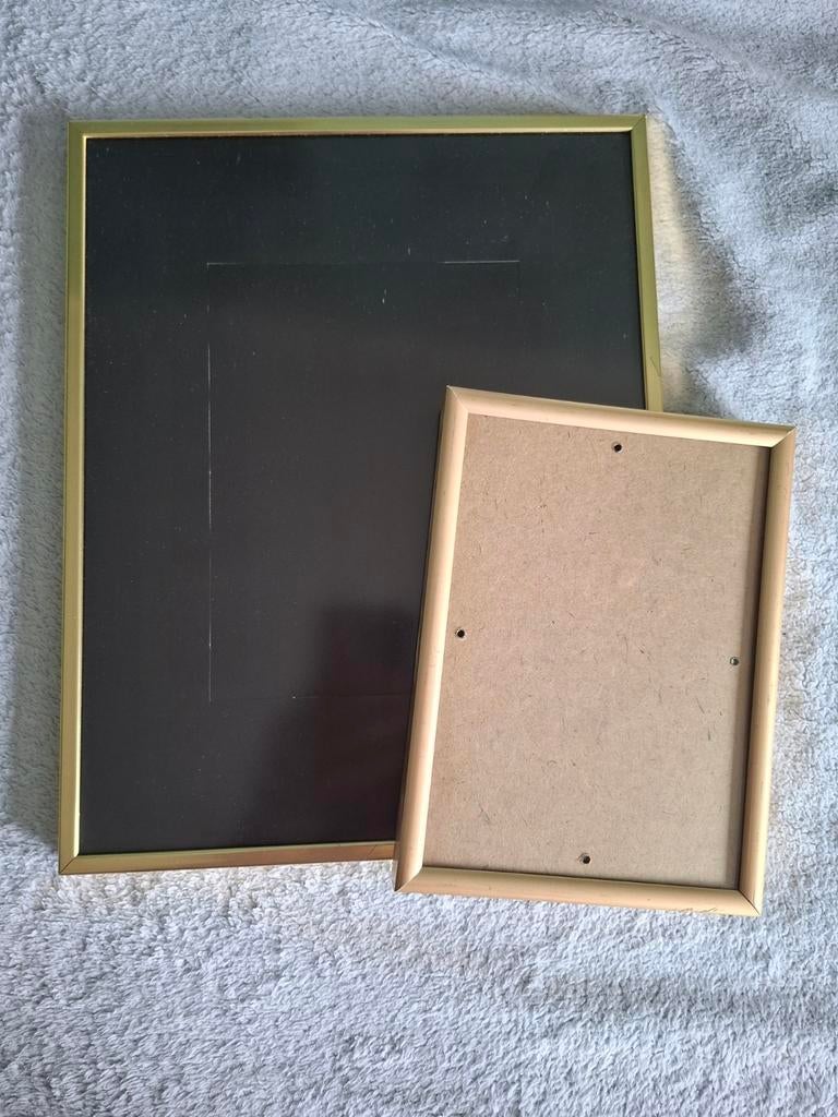Gouden fotolijsten, gebruikt, diverse maten, Overige materialen, Minder dan 50 cm, Gebruikt, Ophalen of Verzenden