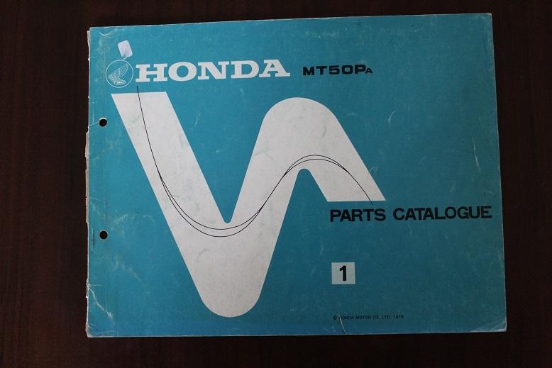 Honda MT50 Pa 1979 moped parts catalogue onderdelen boek, Ophalen of Verzenden, Gebruikt