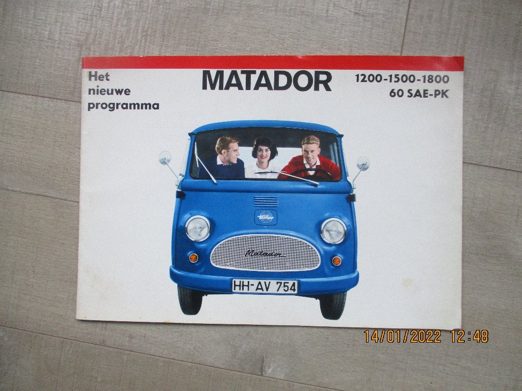 Tempo Matador -- Zeldzame jaren 60 folder -- SALE !!, Ophalen of Verzenden, Zo goed als nieuw, Overige merken