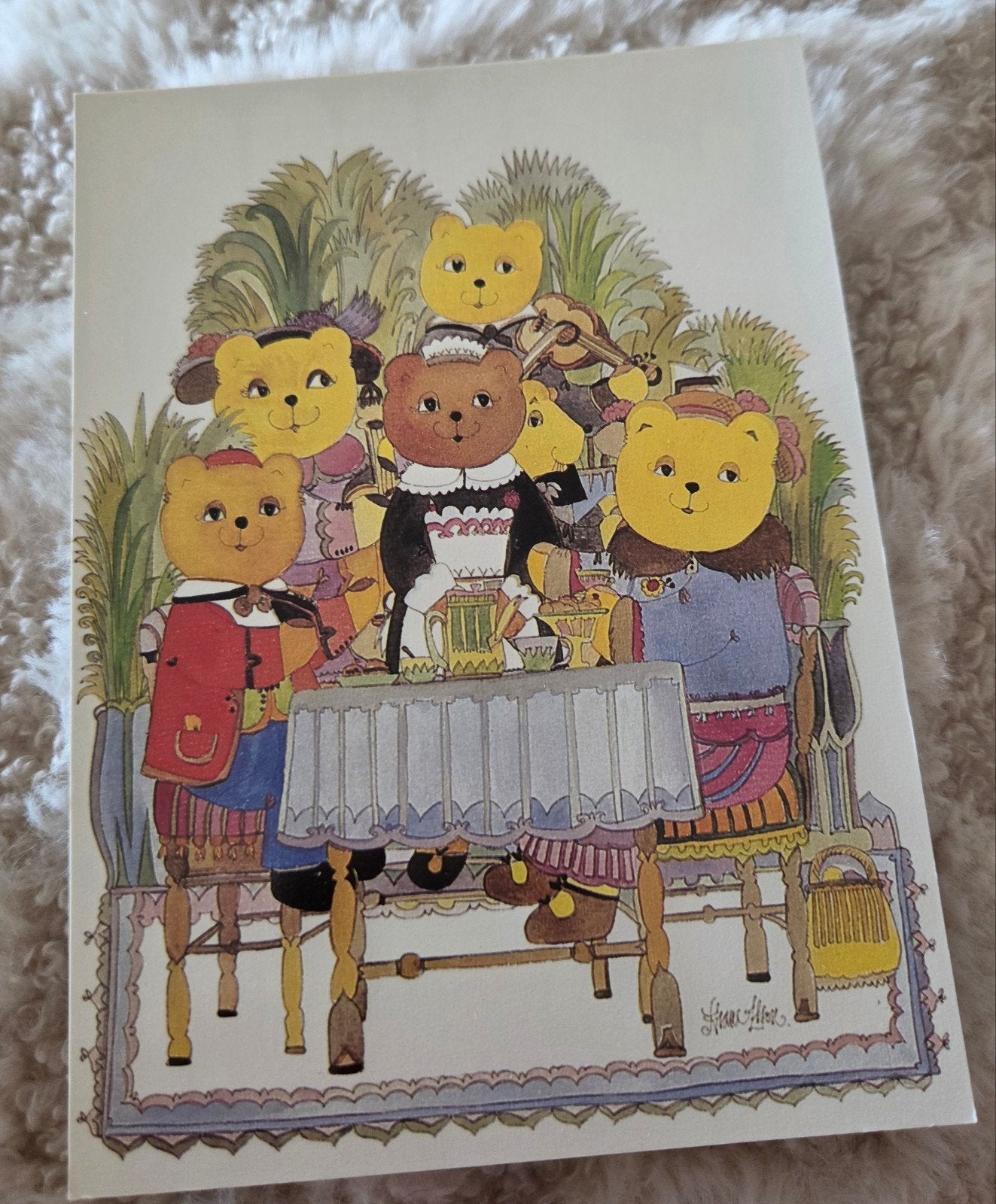 Ansichtkaart "Björnfest" van Diane Elson, Verzenden, 1980 tot heden, Ongelopen, Kinderen