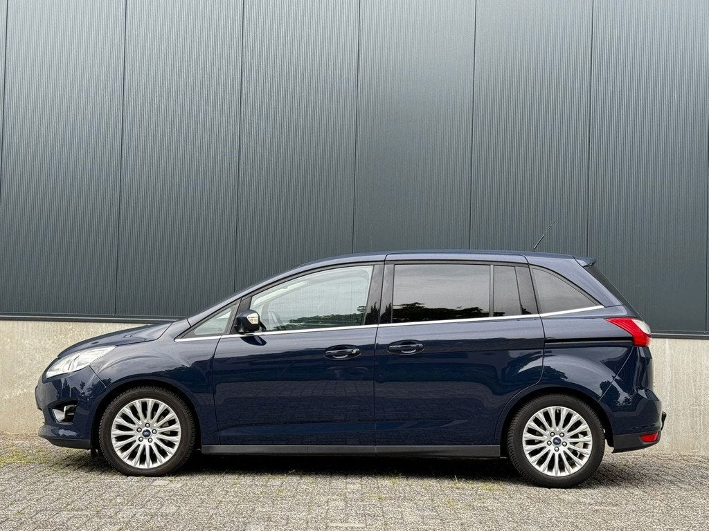 Ford Grand C-Max 1.0 Edition Plus|PANO|NAVI|TREKHAAK|PSENSOR, Auto's, Ford, 125 pk, Gebruikt, Blauw, Origineel Nederlands