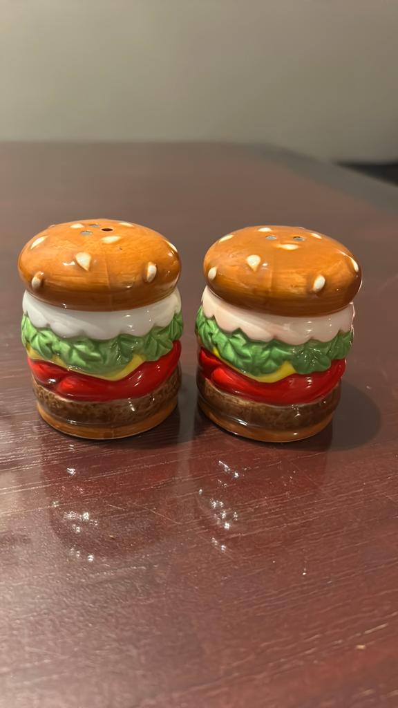 kleurijk hamburger Peper en Zout stel blond Amsterdam, Blond Amsterdam, Ophalen of Verzenden, Steen/keramiek, Meerkleurig