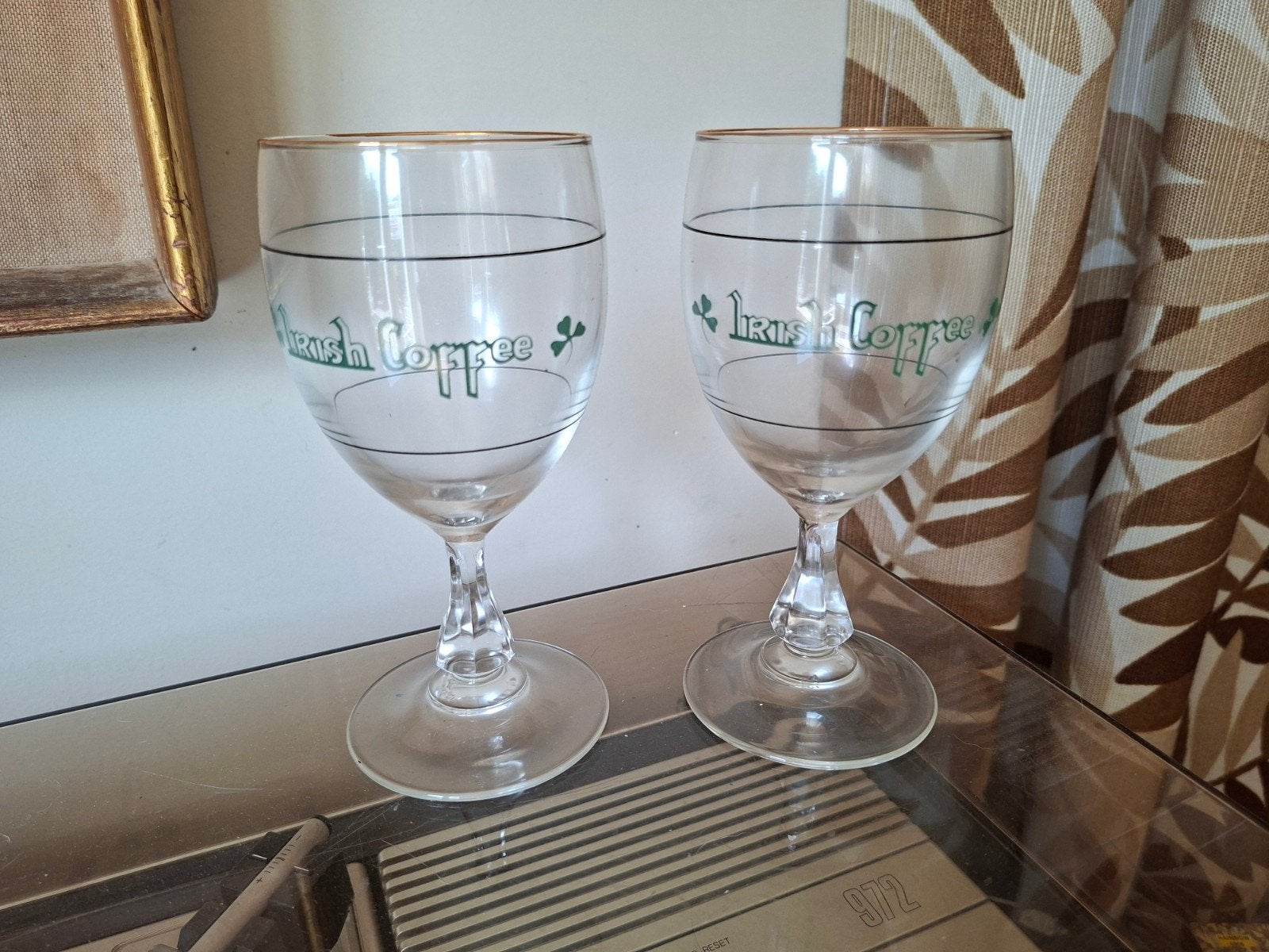 2 stuks Irish Coffee glazen, Gebruikt, Overige typen, Ophalen of Verzenden, Nvt
