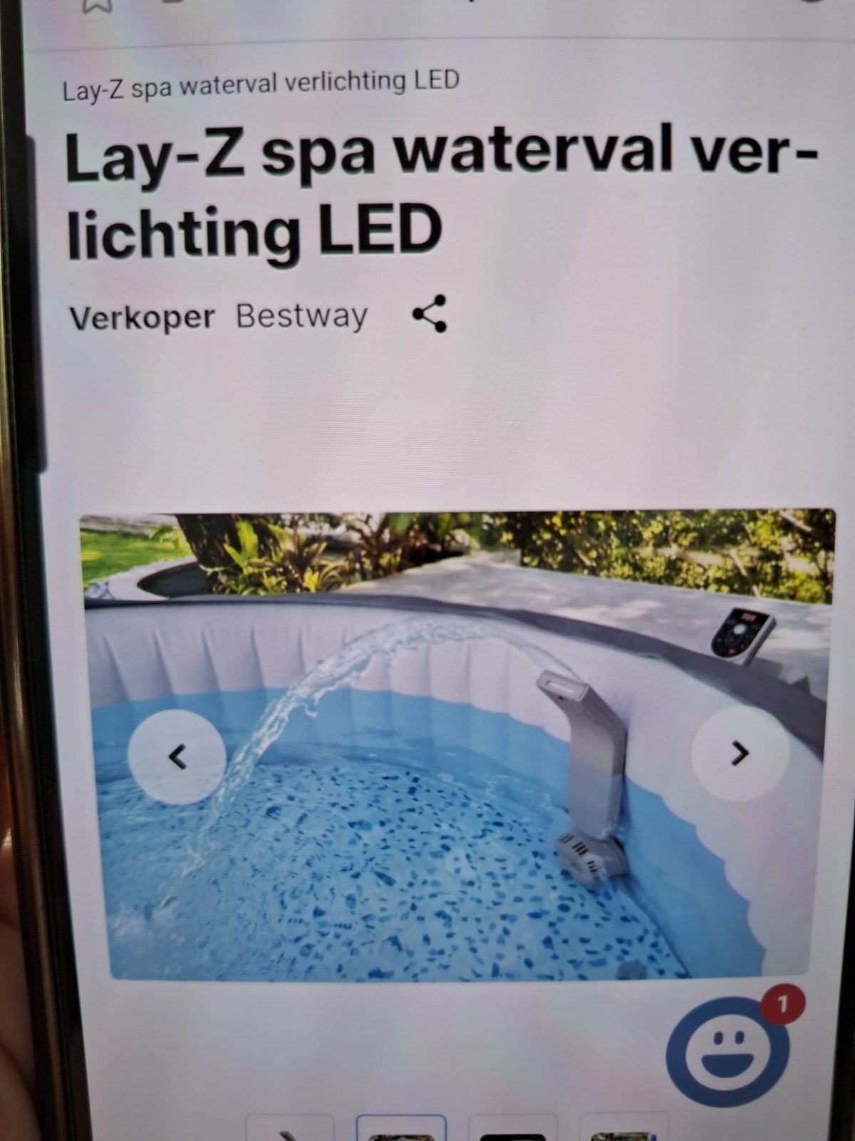 Lay-z spa waterval led, Ophalen